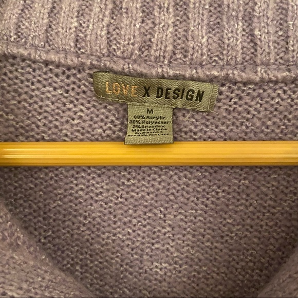 Lavender quarter zip sweater - Picture 6 of 7
